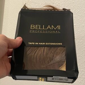 BELLAMI Walnut Brown Natural Hair Extensions 15” tape in
